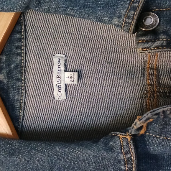 Croft & Barrow Denim Jean Jacket Size L - Picture 8 of 10